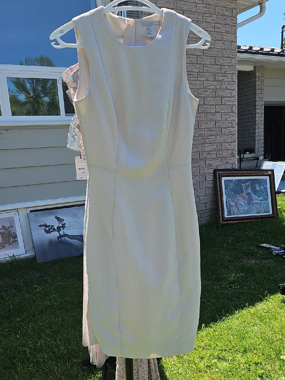 Sleeveless White Bodycon Dress - Elegant Sheath Dress